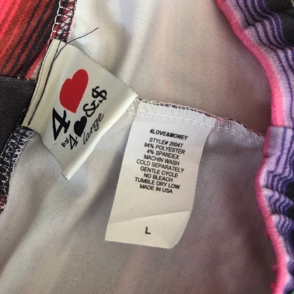 4 Love & Money Girls Skinny Flair Stripped Pant - Picture 6 of 12
